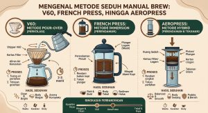 Mengenal Metode Seduh Manual Brew: V60, French Press, hingga AeroPress